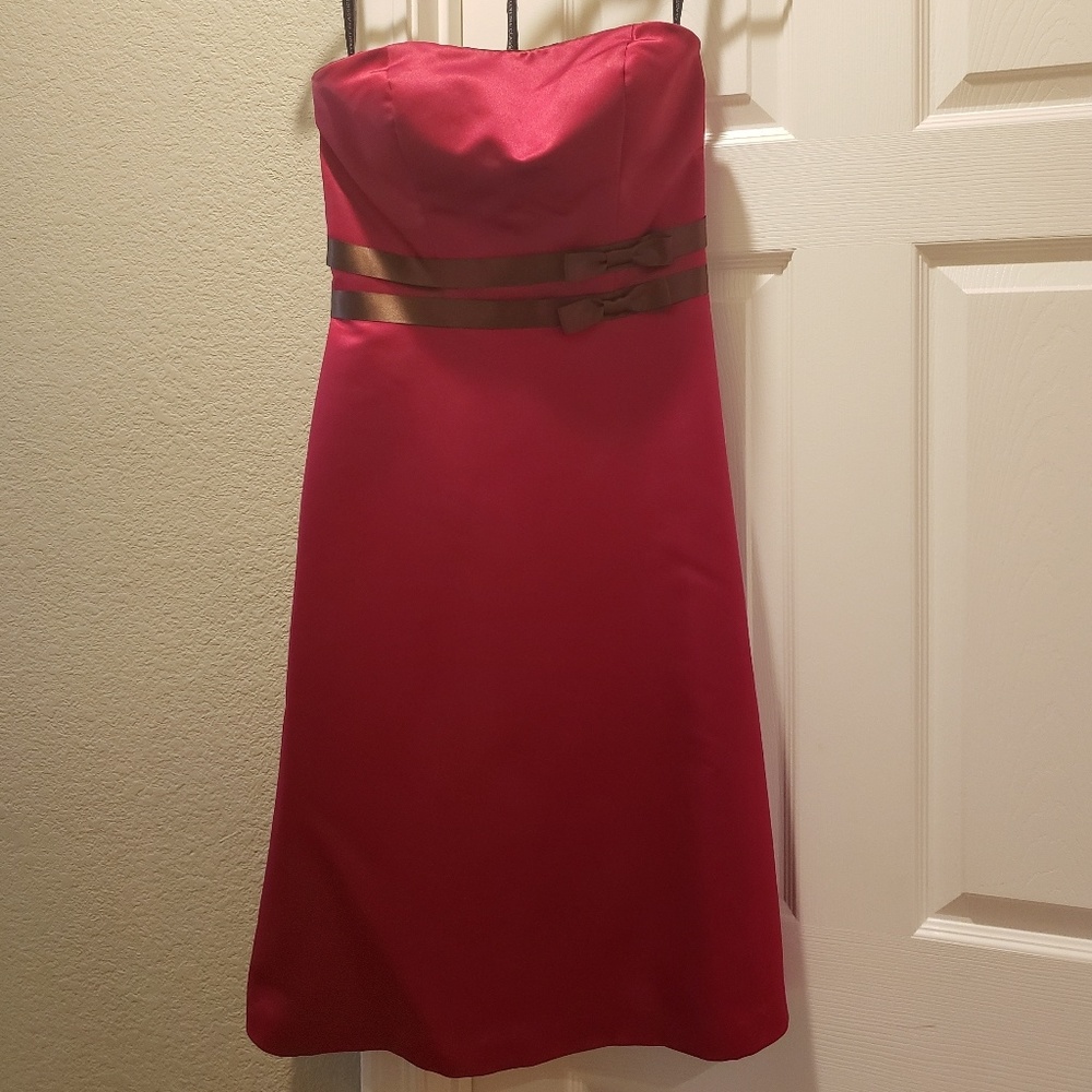 Strapless A-line Midi dress